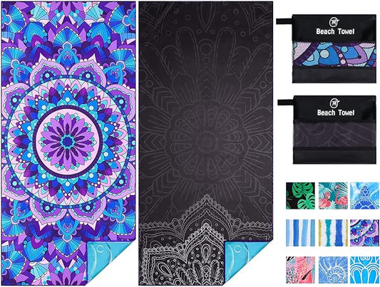 2 Pack Lightweight Thin Beach Towel Oversized 71"x32"