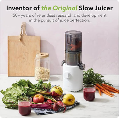 Hurom H310 Easy Clean Slow Juicer, Lavender | Compact | Quiet Motor | Hopper Fits Whole Produce | Scrub Free | Easy Assembly | Cold Press Masticating Juicer