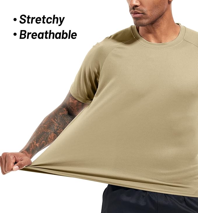 Boyzn 1, 3, 5 or 7 Pack Men's Workout Running Shirts, Dry Fit Moisture Wicking T-Shirt, Gym Athletic Short Sleeve Tee Shirts