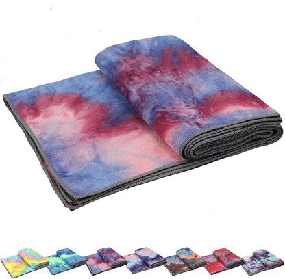 Yoga Towel, Non-Slip Hot Yoga Towel Anti-Slip Waffle Texture, 100% Absorbent Odorless Microfiber Yoga Blanket, Standard Size 72 x 24 x 0.2 inches Cushion Towel for Hot Yoga, Bikram, Pilates1