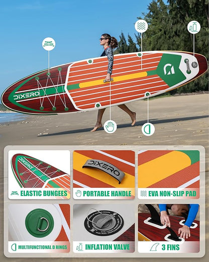 Inflatable Stand Up Paddle Board with SUP Accessories, Anti-Slip EVA Deck, 11'*33" Inflatable Paddle Boards for Adults & Youth of All Skill Levels