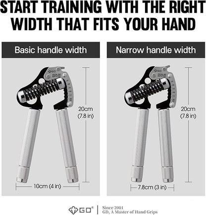 GD IRON GRIP Grip Strength Trainer Adjustable Hand Gripper Strengthener Hand Grip Exerciser Wrist Strengtheners Silent & Durable – Forearm, Finger & Hand Strength Training for Athletes, Climbers & Rehabilitation