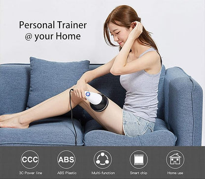 Handheld-Cellulite Massager, Body Sculpting-Machine Full Body Massager Hand Held Back-Massager Electric Foot Massager, Body Shaper for Women, Celulitis-Remover Machine with 4 Massage Wand Attachment