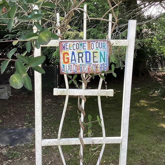 JBYMsign Vintage Baryard Wall Decor Metal Sign Tin Signs Poster - Welcome To Our Baryard Good Food Good Friends Good Times