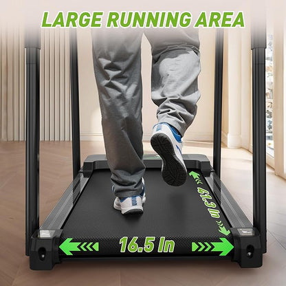 FYC Walking Treadmill for Seniors with Extended Handrails & Deck, Composite Shock-Absorbing Treadmill for Seniors, Optional APP Control, 300 LBS Capacity