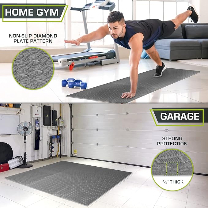 ProsourceFit Puzzle Exercise Mat ½ in 24 in 24 in 144 Sq 36 Tiles