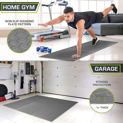 ProsourceFit Puzzle Exercise Mat ½ in 24 in 24 in 144 Sq 36 Tiles