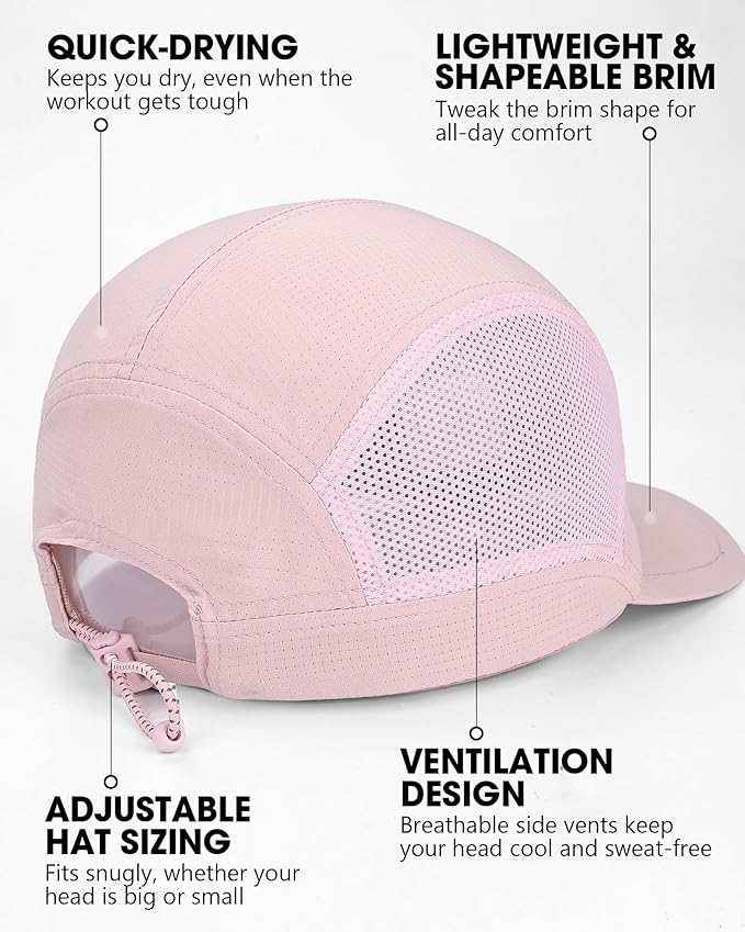 GXCROR Performance Baseball Cap for Men & Women - UPF 50+ Running Hat, Lightweight Quick-Dry Sports Hat for Golf, Hiking, Gym