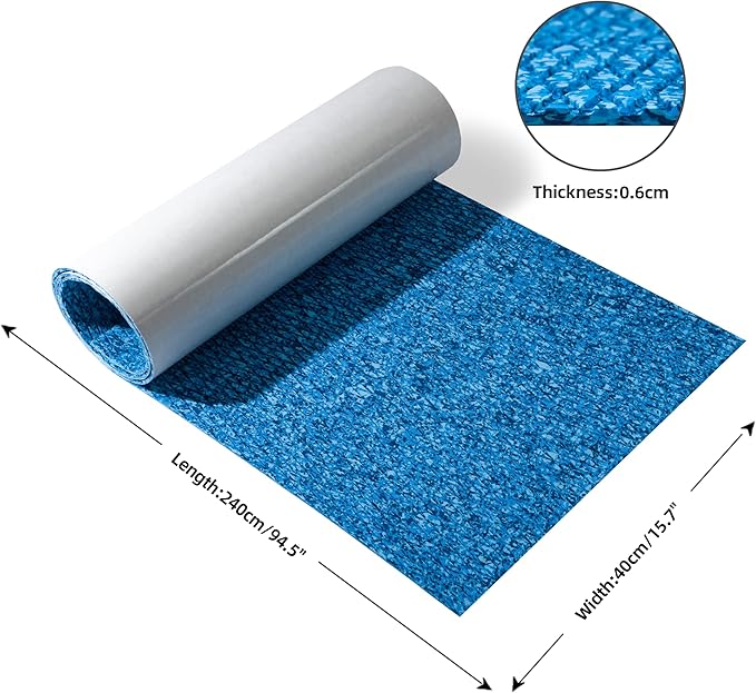 FOCEAN Boat Flooring EVA Foam Boat Decking Faux Teak Marine Flooring Boat Mat Boat Carpet Sheet for Motorboat RV Yacht Kayak Surfboard, 94.5"x 47.2"/35.4"/23.6"/15.7"