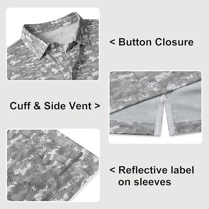 Golf Shirts for Men - Moisture Wicking Short Sleeve Performance Sport Casual Striped Collared Mens Polo Shirt