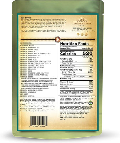 Functional Formularies Nourish Berry Medley Peptide Formula, Organic Tube Feeding Formula and Nutritional Meal Replacement Supplement, 12 Oz Pouch, Pack of 24
