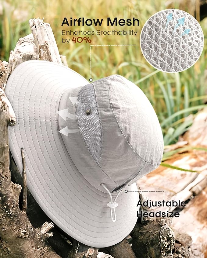 FURTALK Womens Sun Hat with Ponytail Hole Beach Hiking Summer Wide Brim UPF 80+ Outdoor Protection Foldable Bucket Hat