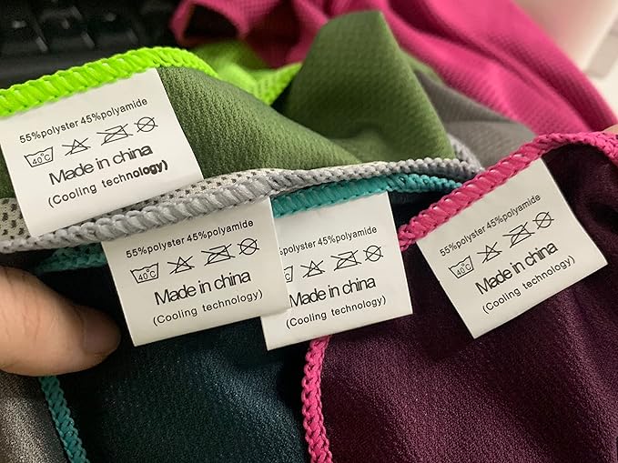 Sukeen 4 Pack Cooling Towel (40"x12") for Sweat, Quick-Drying Neck Cooling Wraps, Soft & Breathable Chilly Sports Towel for Yoga, Sport, Running, Workout, Cooking, Microfiber