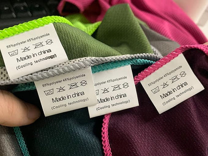 Sukeen 4 Pack Cooling Towel (40"x12") for Sweat, Quick-Drying Neck Cooling Wraps, Soft & Breathable Chilly Sports Towel for Yoga, Sport, Running, Workout, Cooking, Microfiber