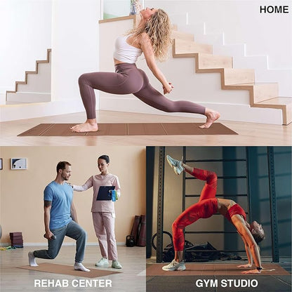 Foldable Yoga Exercise Mat – Lightweight, Anti-Slip, and Easy to Store for Yoga, Pilates, Home Workouts, and Floor Exercises