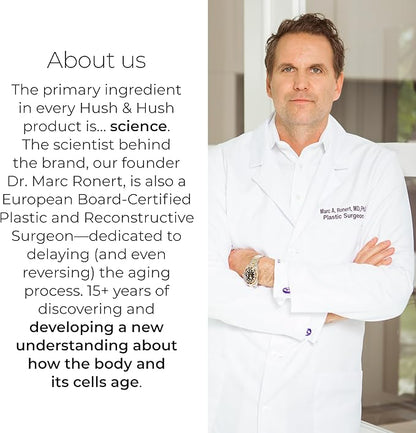 Hush & Hush TimeCapsule Multivitamin, Women's Multivitamin, Men's Multivitamin, Clean Nutraceuticals Supplements That Contains Hyaluronic Acid, Vitamin C, Zinc, Vitamin B12, Vitamin E - 60 Tablets