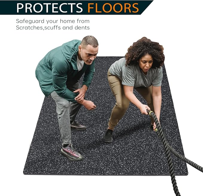 1/2in Thick 48 Sq Ft Rubber Top High 12 Pcs 24 x 24in Tile,