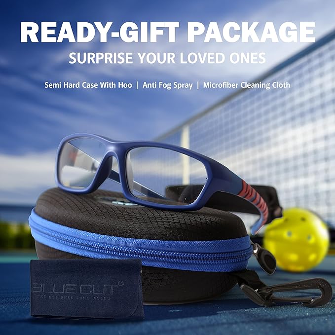 BLUE CUT Sports Protection Goggles, Anti-Fog Lenses Safety Glasses for Basketball, Pickleball and All Outdoor Sports