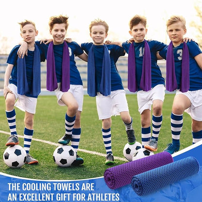 Hosuly 30 Pack Cooling Towels, 40"x12" Ice Breathable Soft Chilly Sweat Rag Microfiber Workout Rags for Gym Cooling Towels for Neck and Face for Yoga Golf Sport Running