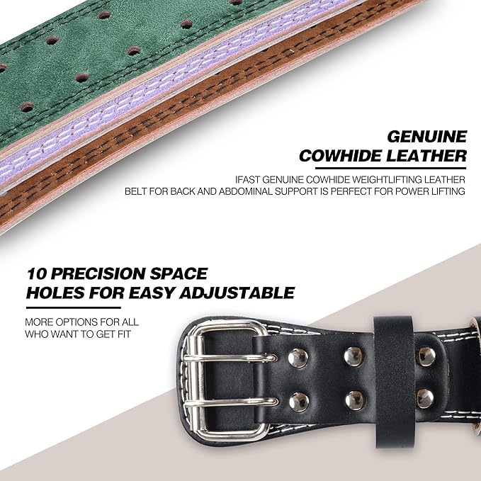 Leather Weight Lifting Belt 4 Inch