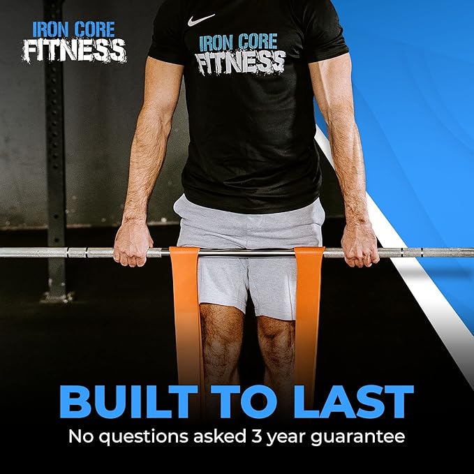 Pull Up Assistance Resistance Bands - Long Loop Power Bands for Men and Women - Strength Power Flexibility Training at Home & Gym - Ebooks & Workout Chart Included by Iron Core Fitness