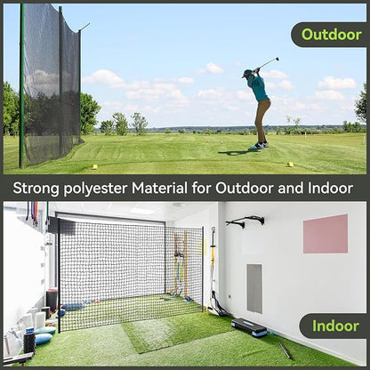 Golf Net, Golf Practice Net, for Backyard 10/15/20/25/30/40/50ft Indoor Nylon Netting