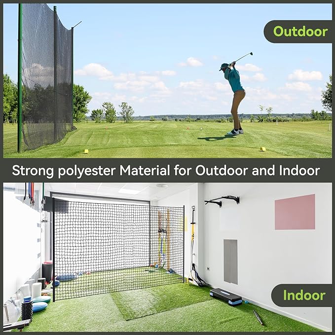 Golf Net, Golf Practice Net, for Backyard 10/15/20/25/30/40/50ft Indoor Nylon Netting