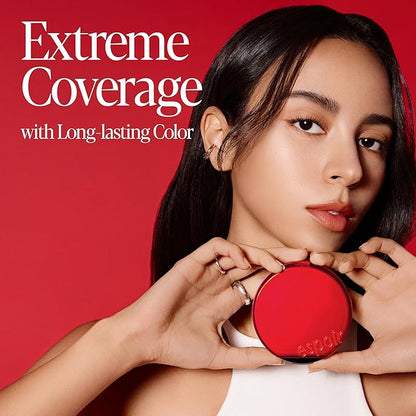 espoir [NEW] Be Velvet Cushion Foundation | Quick and Easy Coverage with Long-lasting Color by Zero Oxidation (#34.5 Golden Olive, 0.46 Ounce (Pack of 1))