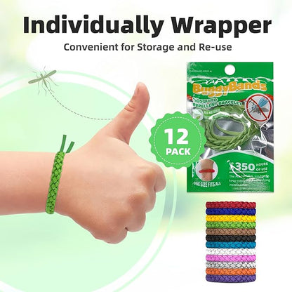 12 Pack Mosquito Repellent Bracelets