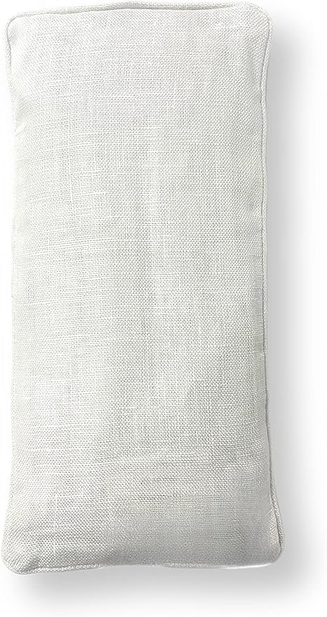 Organic Linen Eye Pillow - Lavender & Flaxseed for Relaxation, Yoga, Stress Relief - Microwavable Heating Pad & Cool Compress - Made in USA - Gifts for Meditation