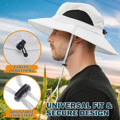 EINSKEY Wide Brim Sun Hat, UPF 50+ UV Protection Waterproof Packable Bucket Hat for Men & Women, Fishing Hiking Beach Garden