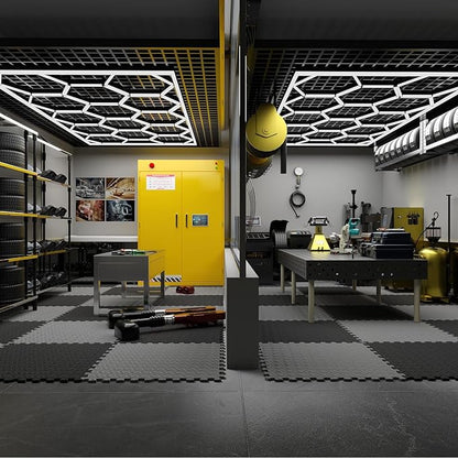 Home Gym Mat, Puzzle Exercise Mat, EVA Interlocking Foam Floor Tiles for Home Workout Equipment and Kids' Play Areas - Blue, 24 in x 24 in x ½ in - (Grey, 24 Pack, 96 SQ FT)