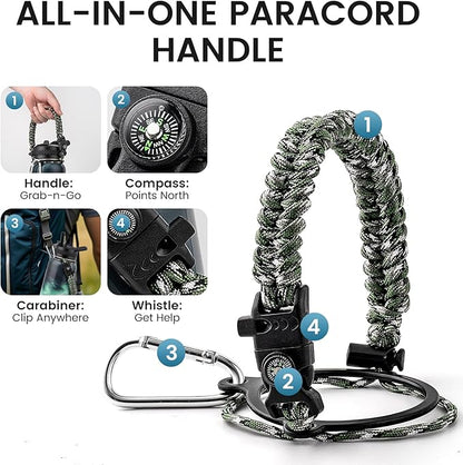 32oz Insulated Water Bottle, Triple Wall Vacuum Stainless Steel Water Bottles - Keeps Cold 48H, Reusable Metal water flask Jug for Gym, Sports, Camping, Hiking,Travel, Northern Lights Green