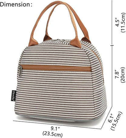 FlowFly Insulated Lunch Cooler Bag - Tote Bag Organizer for Women/Men, Coffee