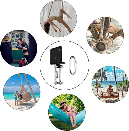 Heavy Bag Hanger for Heavy Bag Beam Mount 360° Rotation Boxing Bag Ceiling Mount I-Beam Punching Bag Hanger Beam Mount Hooks Fit Hanging Punching Bags and Swings (700 LB Capacity)