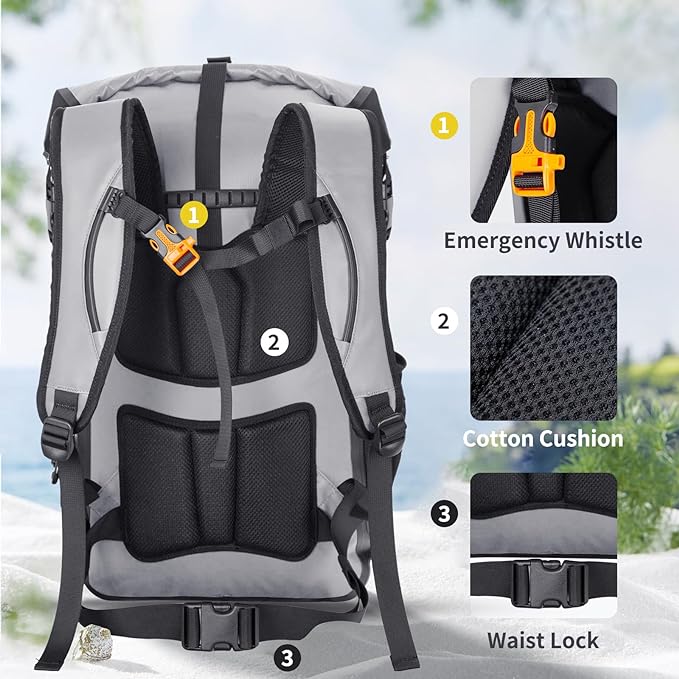 Dry Bags Waterproof Backpack for Women Men Travel Dry Bag Backpack Warterproof Bag for Kayaking Beach Boating 30L/40L