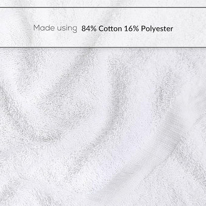 GOLD TEXTILES 60 White Economy Bath Towels Bulk (24x48 Inch) Cotton Blend for Softness-Commercial Grade Easy Care