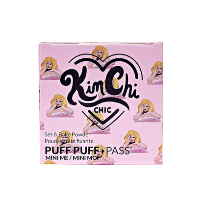 KimChi Chic Puff Puff Pass Mini Translucent Set of 3 - Lightweight Loose Setting Powder with Rice Powder & Vitamin E, Oil Absorbing for All-Day Wear, 5g