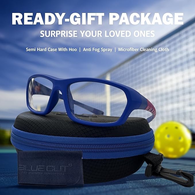 BLUE CUT Sports Protection Goggles, Photochromic Lenses Safety Glasses for Basketball, Pickleball and Outdoor Sports