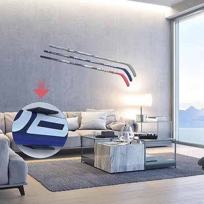 Hockey Stick Display Holder Wall Mount, Hockey Stick Storage Rack, Ice Hockey Stick Hangers for Hockey Room Decor Boys, Supports Vertical、Diagonal、Horizontal Display- Black