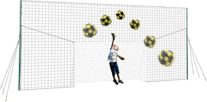 3-in-1 Soccer Training Rebounder & Goal Backstop Net - Soccer Goal for Volley, Passing, Solo Training - Outdoor Sports, Backyard Games