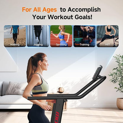 RUNOW Curved Treadmill with 4 Resistance Levels Non Motorized Manual Treadmill with LCD Display,Self Generated Air Runner for Home & Commercial Use 450LBS Capacity