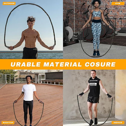 Jump Rope, Weighted Jump Rope for Men & Women, 2.2 lb 2.5 lb 2.8 lb 5.5 lb Heavy Exercise Jumpropes for Fitness Home Gym Workout Equipment for Improve Strength, Building Muscle, Power Training