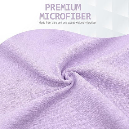 Eunzel 2 Pack Hot Yoga Towel with Grip Dot, Non Slip Yoga Mat Towe Sweat Absorbent Towel for Hot Yoga,Bikram, Pilates and Fitness 72" x 24", Taro Purple