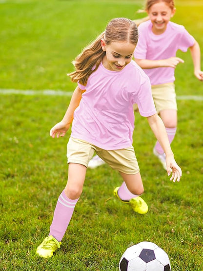 Kids Soccer Shin Guards and Socks Toddler Soccer Shin Pads Protective Defender Gear for 3-15 Years Old Youth Boys Girls