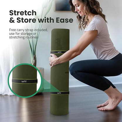 Extra Wide Yoga Mat for Men Women (72"L x 36"W) Non Slip Fitness & Exercise Mat with Alignment Marks for Yoga, Pilates, Floor Workouts