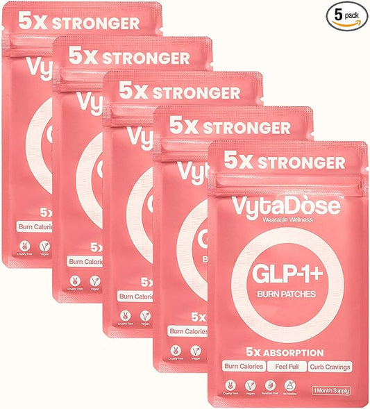 GLP1 Patches | 5X Stronger Formula | 12 Hour Extended Hunger Support | Berberine, Pomegranate, Green Tea, L-Glutamine | New & Improved Kind of GLP-1 Patches | 30 Count