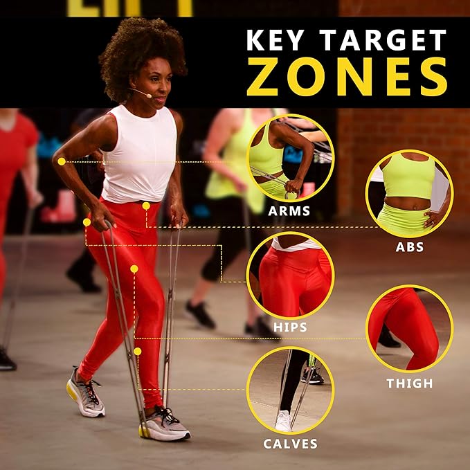 Walk at Home Workout Bands 7 Ring Adjustable Resistance Bands for Working Out Home Workout Walking Exercise Workout Bands Fitness Program Exercise Bands Stretch Bands for Recovery