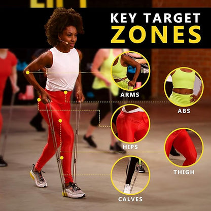 Walk at Home Workout Bands 7 Ring Adjustable Resistance Bands for Working Out Home Workout Walking Exercise Workout Bands Fitness Program Exercise Bands Stretch Bands for Recovery