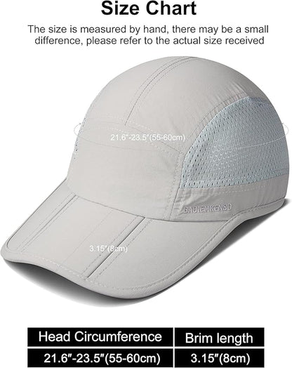 GADIEMKENSD Mens Folding Outdoor Hat Long Brim UPF 50+ Sun Protection